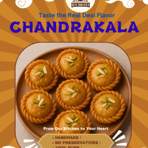 Chandrakala - Mawa Dry-Fruit Stuffed